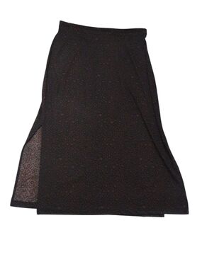 Venezia Black Maxi Skirt with Side Panel Slit